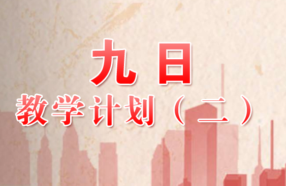 九日教学计划方案（二）